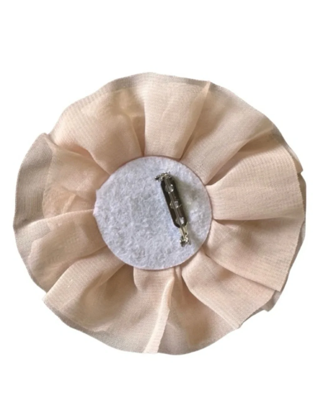 4 inch large pearl and tan Brooch